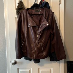 Purple leather plus size 1x jacket